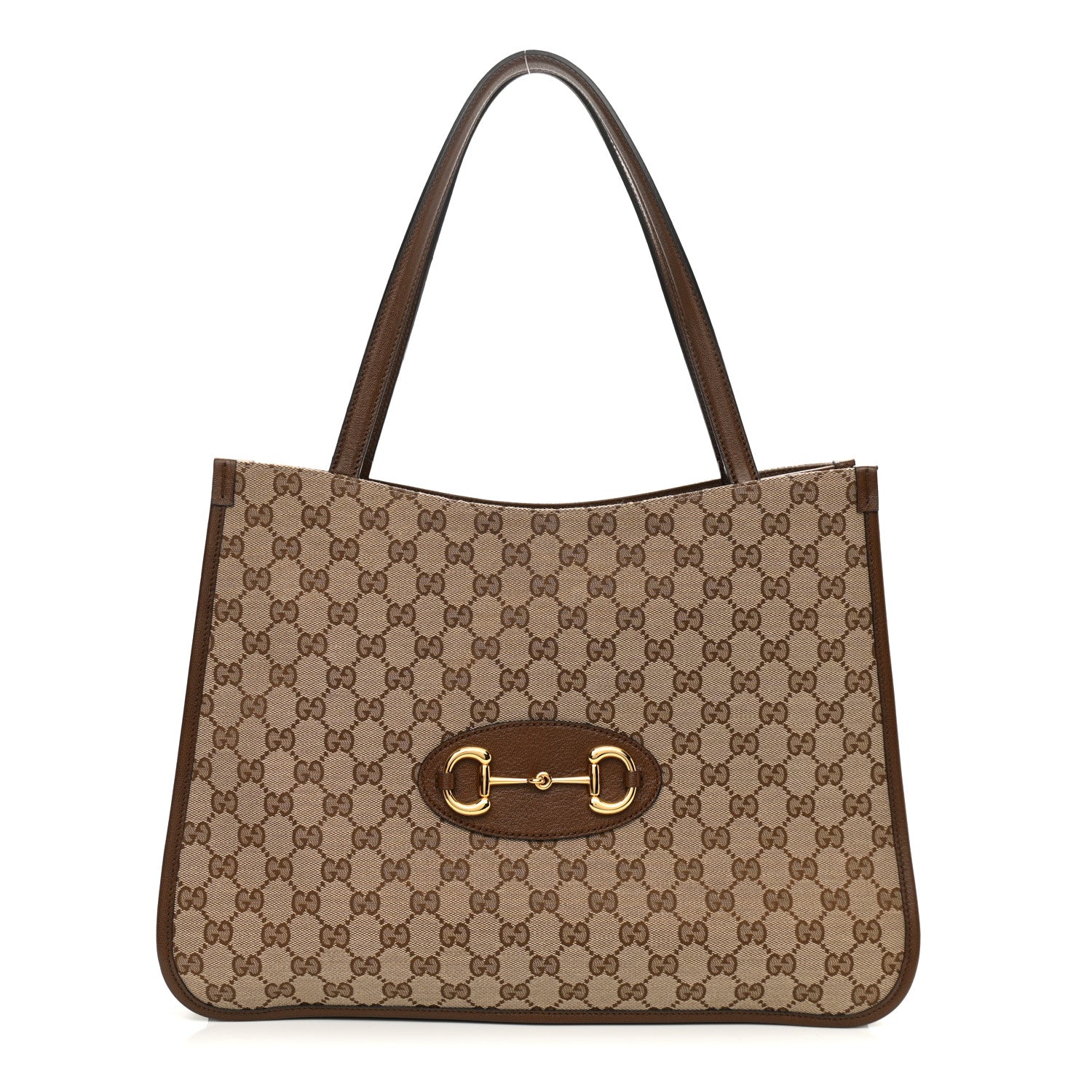 Gucci Monogram Horsebit 1955 Tote Bag Beige Brown Sugar 1 of 10