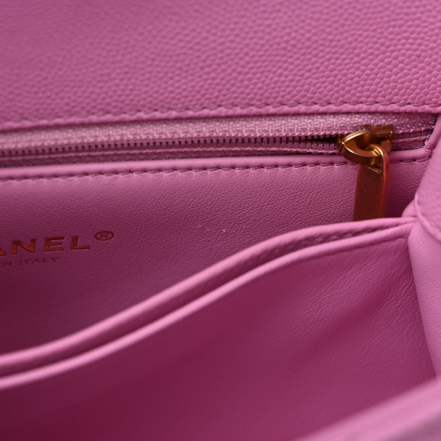 Chanel Caviar Quilted Mini Coco Chain Handle Flap Pink 12 of 12