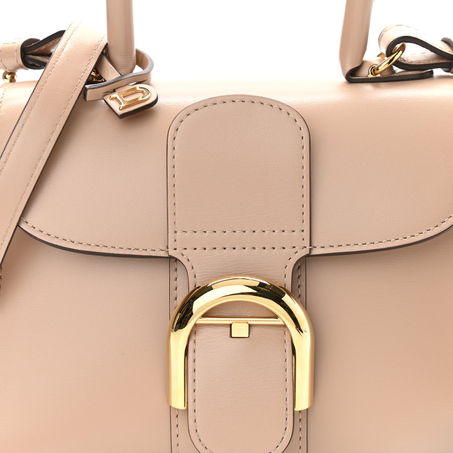 Box Calfskin Mini Brillant Satchel Sand