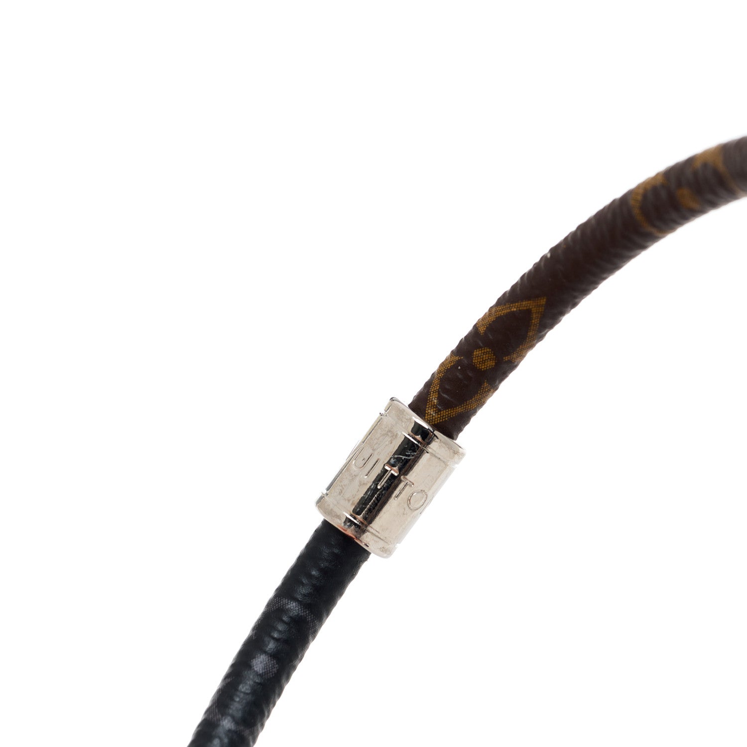 Louis Vuitton Monogram Eclipse Keep It Double Bracelet 19 5 of 8
