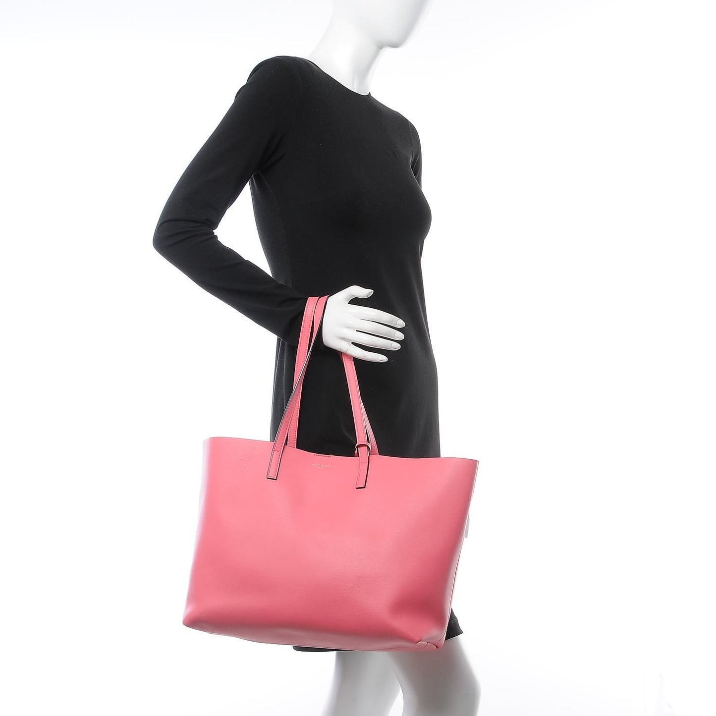 Calfskin Large Shopping Tote Pale Rose