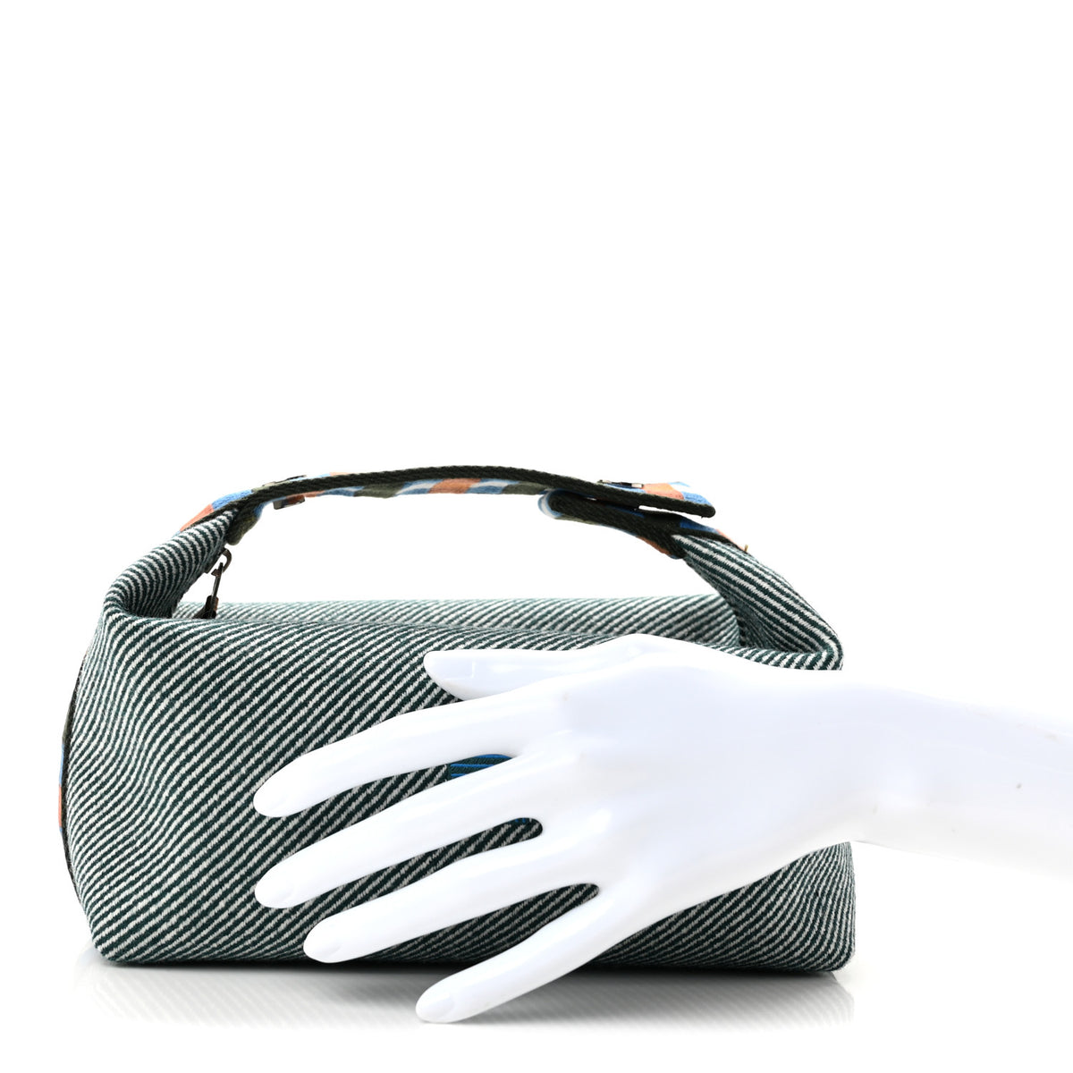 Canvas Small Bride-A-Brac H Natte Pouch Bleu