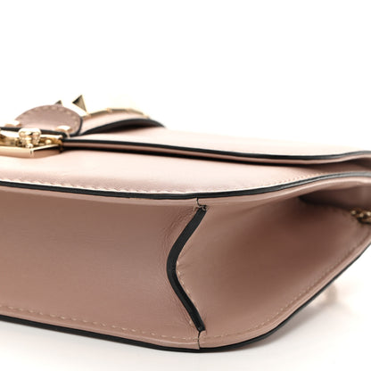 Valentino Garavani Vitello Medium Glam Lock Rockstud Flap Poudre 9 of 9