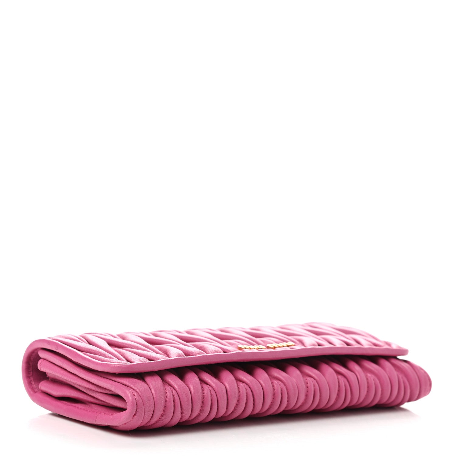Miu Miu Nappa Matelasse Flap Wallet Fuxia 4 of 7
