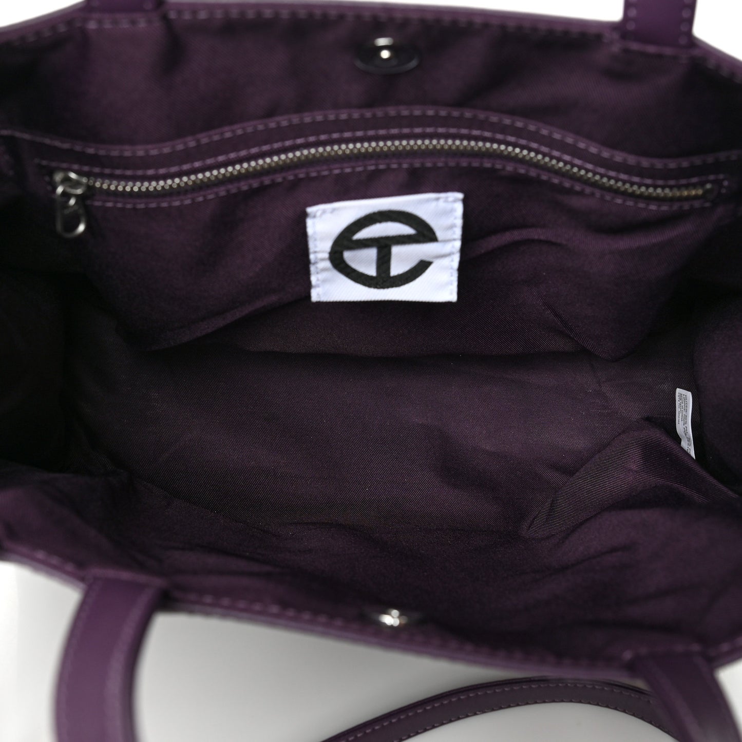 Vegan Leather Medium Shopping Bag Eggplant