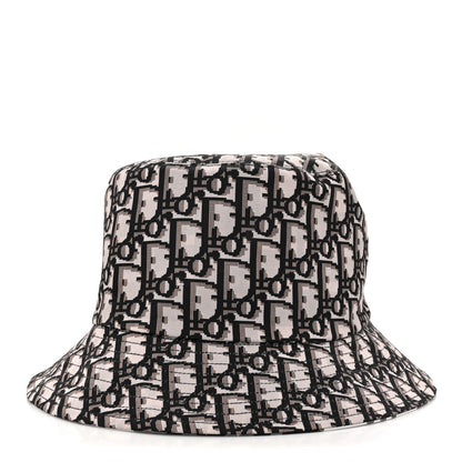 Christian Dior Oblique Plaid Reversible Teddy-D Brim Bucket Hat Black White 9 of 13
