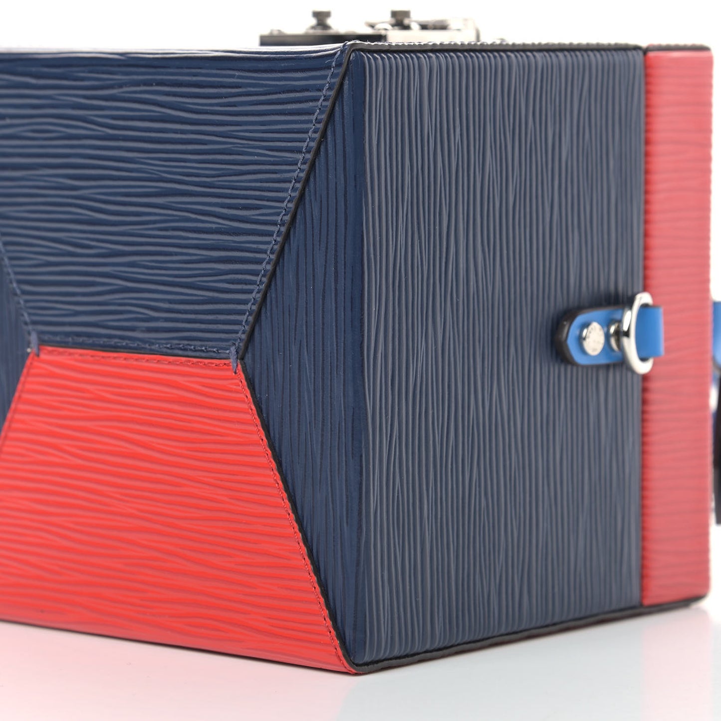 Epi Bleecker Box Indigo Coquelicot