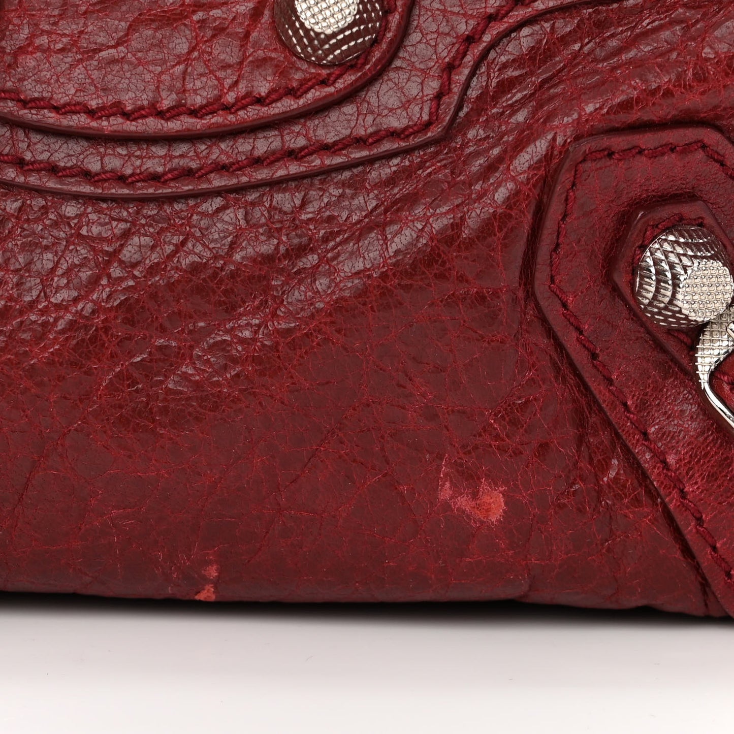 Agneau Giant 12 Silver Hardware Mini City Rouge Cerise
