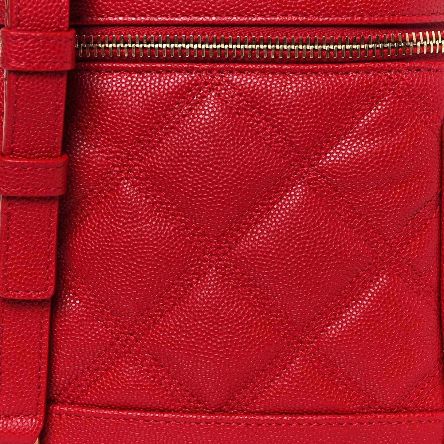 Grain de Poudre Quilted 80's Vanity Bag Red