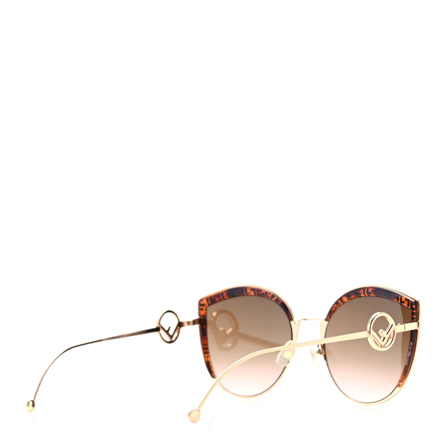 Metal Acetate F is Fendi FF Cat Eye Sunglasses FF 0290/S Gold