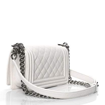 Chanel Caviar Quilted Small Boy Flap White 2 of 10