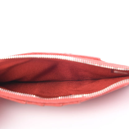 Chanel Caviar Quilted Flat Wallet Pouch Red 7 of 7