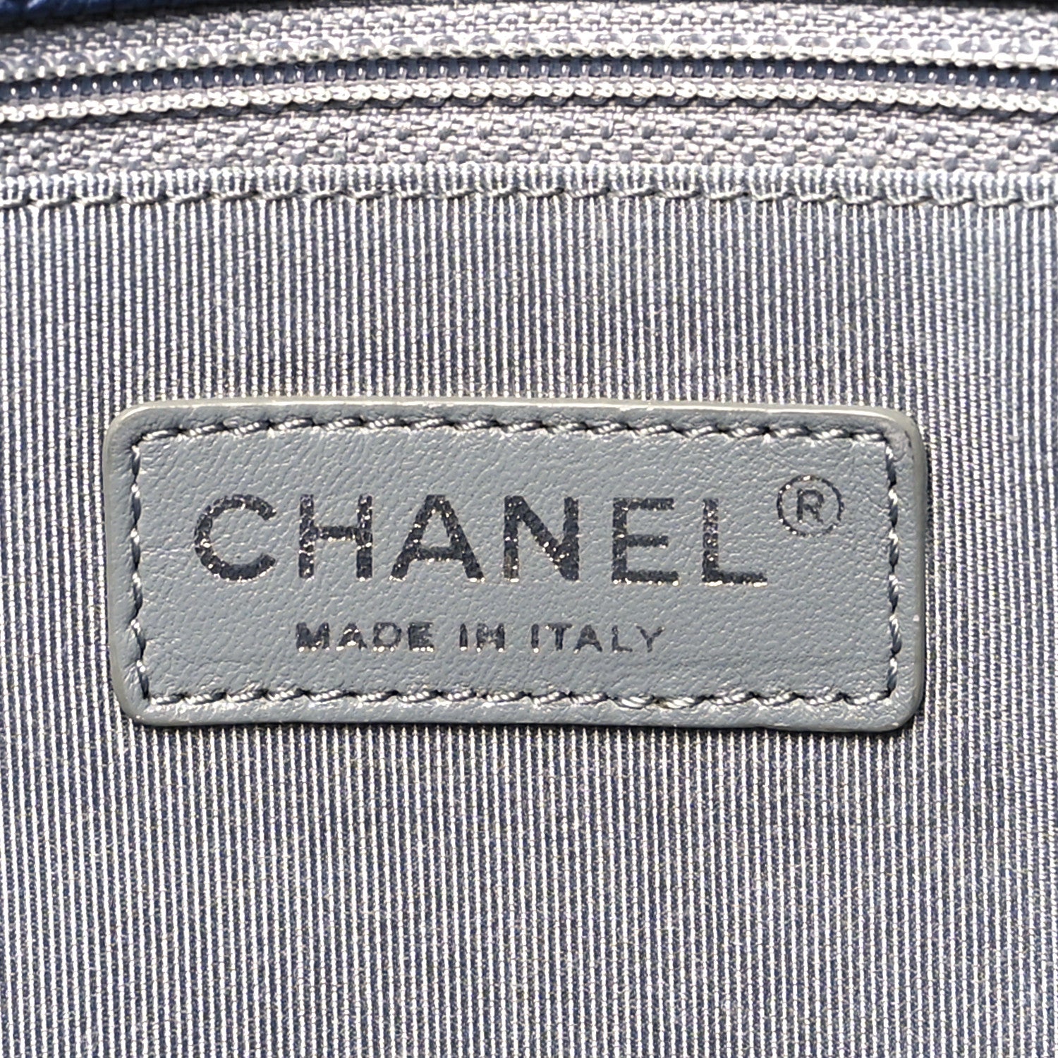 Chanel Caviar Quilted Medium French Riviera Flap Dark Navy Blue 6 of 11