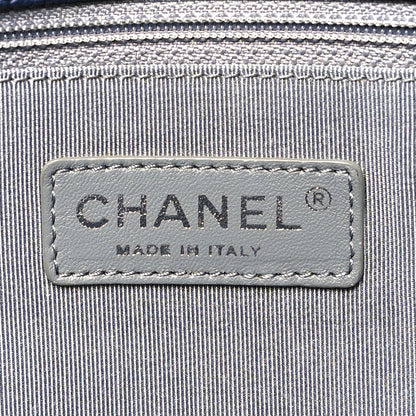 Chanel Caviar Quilted Medium French Riviera Flap Dark Navy Blue 6 of 11