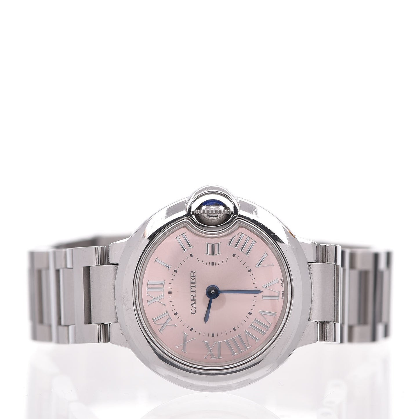 Stainless Steel 28mm Ballon Bleu De Cartier Quartz Watch Pink