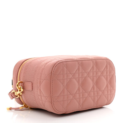 Christian Dior Lambskin Cannage Small Diortravel Vanity Case Pink 4 of 10