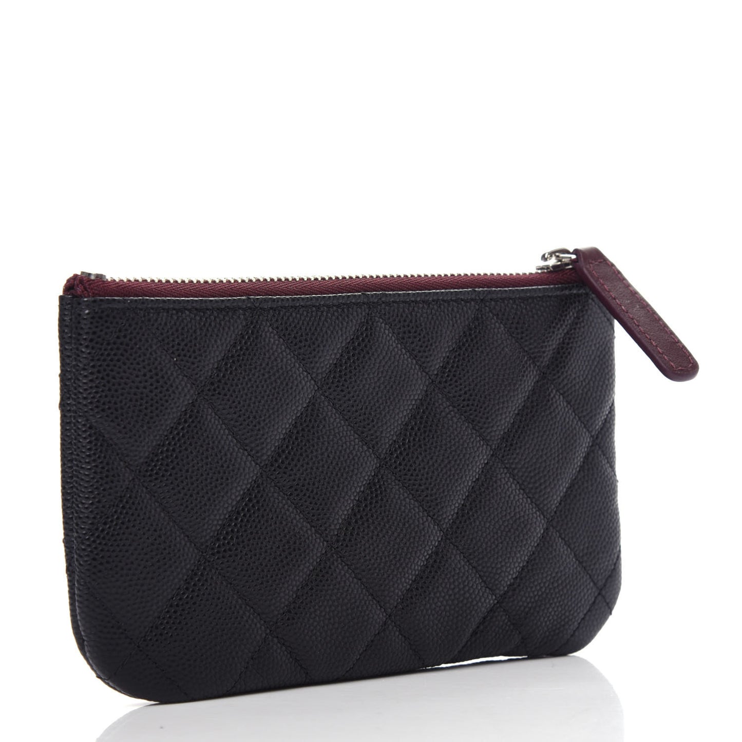 Caviar Quilted Small Cosmetic Case Black