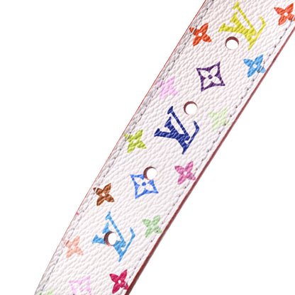 Louis Vuitton Monogram Multicolor LV Cut Reversible Belt 85 34 White Grenade 4 of 7