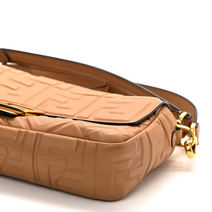 Fendi Nappa FF 1974 Embossed Baguette Miele Scuro 8 of 8