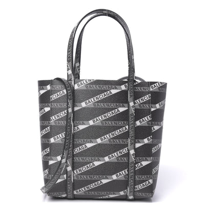 Balenciaga Coated Canvas Losange Monogram XXS Tote Black Grey 1 of 9