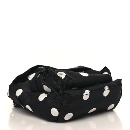 Balenciaga Recycled Casual Nylon Spray Polka Dots Mini Explorer Crossbody Backpack Black White 4 of 8