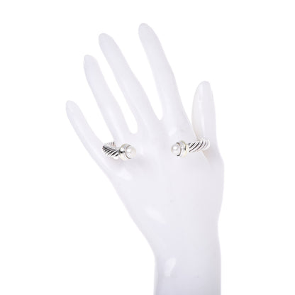David Yurman Sterling Silver 14K Yellow Gold Pearl 7mm Cable Classics Bracelet 2 of 5