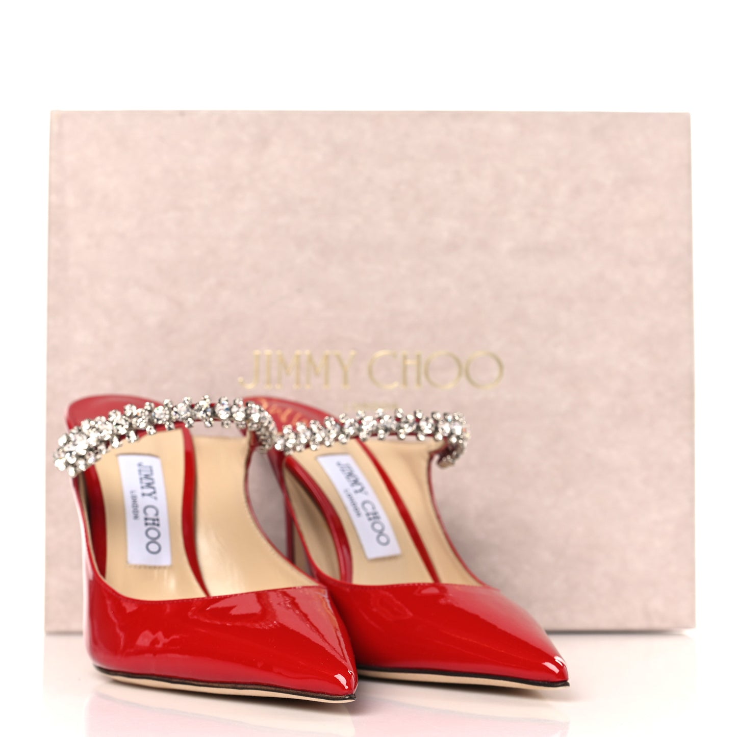 Patent Crystal Bing 100 Pumps 38.5 Red