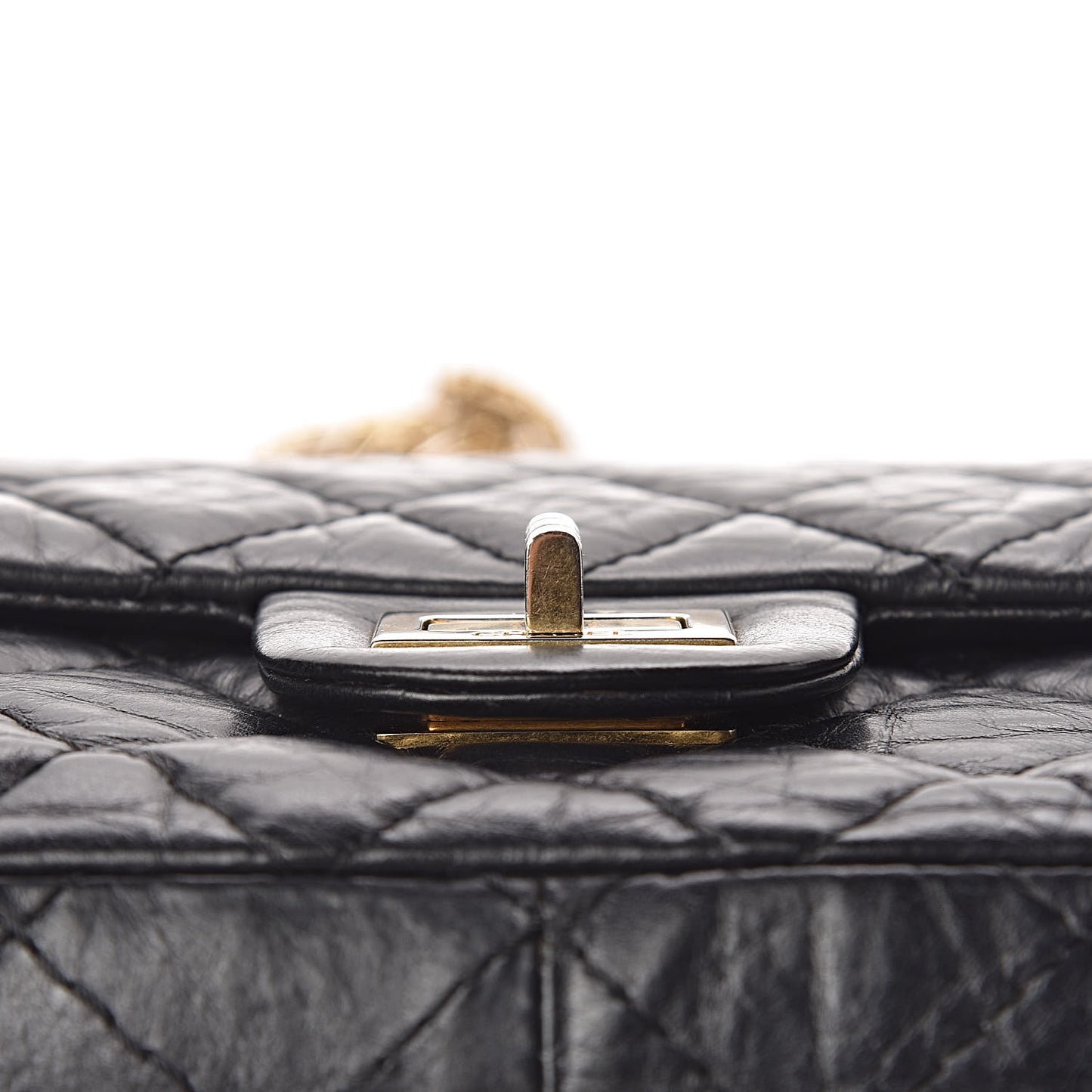 Aged Calfskin Quilted 2.55 Reissue 226 Flap Black