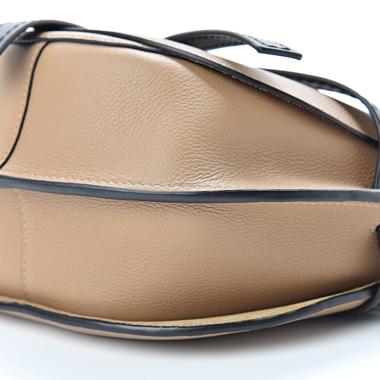 Grained Calfskin Small Gate Crossbody Bag Mocca Black