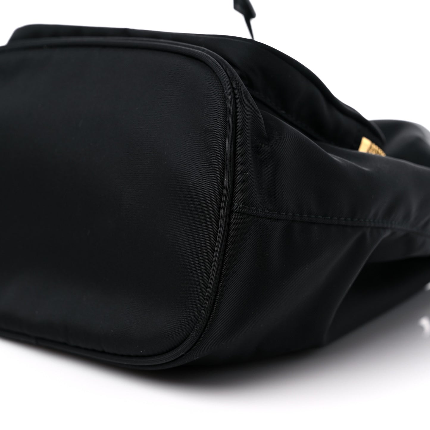 Re-Nylon Duet Drawstring Shoulder Bag Black