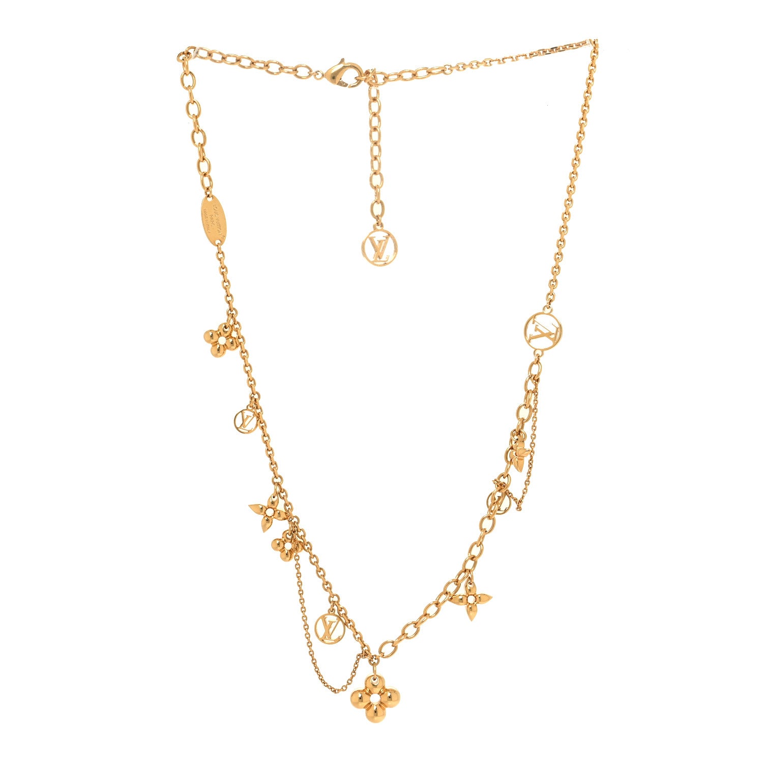 Louis Vuitton Metal Blooming Supple Necklace Gold 3 of 7