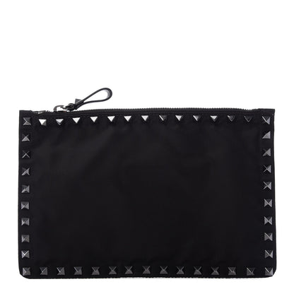 Valentino Garavani Nylon Rockstud Zip Pouch Black 1 of 6