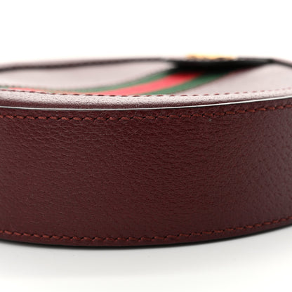 Gucci Soft Textured Calfskin Web Mini Ophidia Round Shoulder Bag Vintage Bordeaux 10 of 10