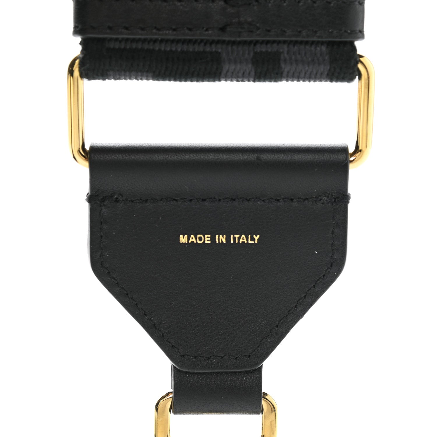 Fendi Ribbon Vitello King FF 1974 Adjustable Strap You Ghiaia Grigio Dark Asphalt 4 of 5