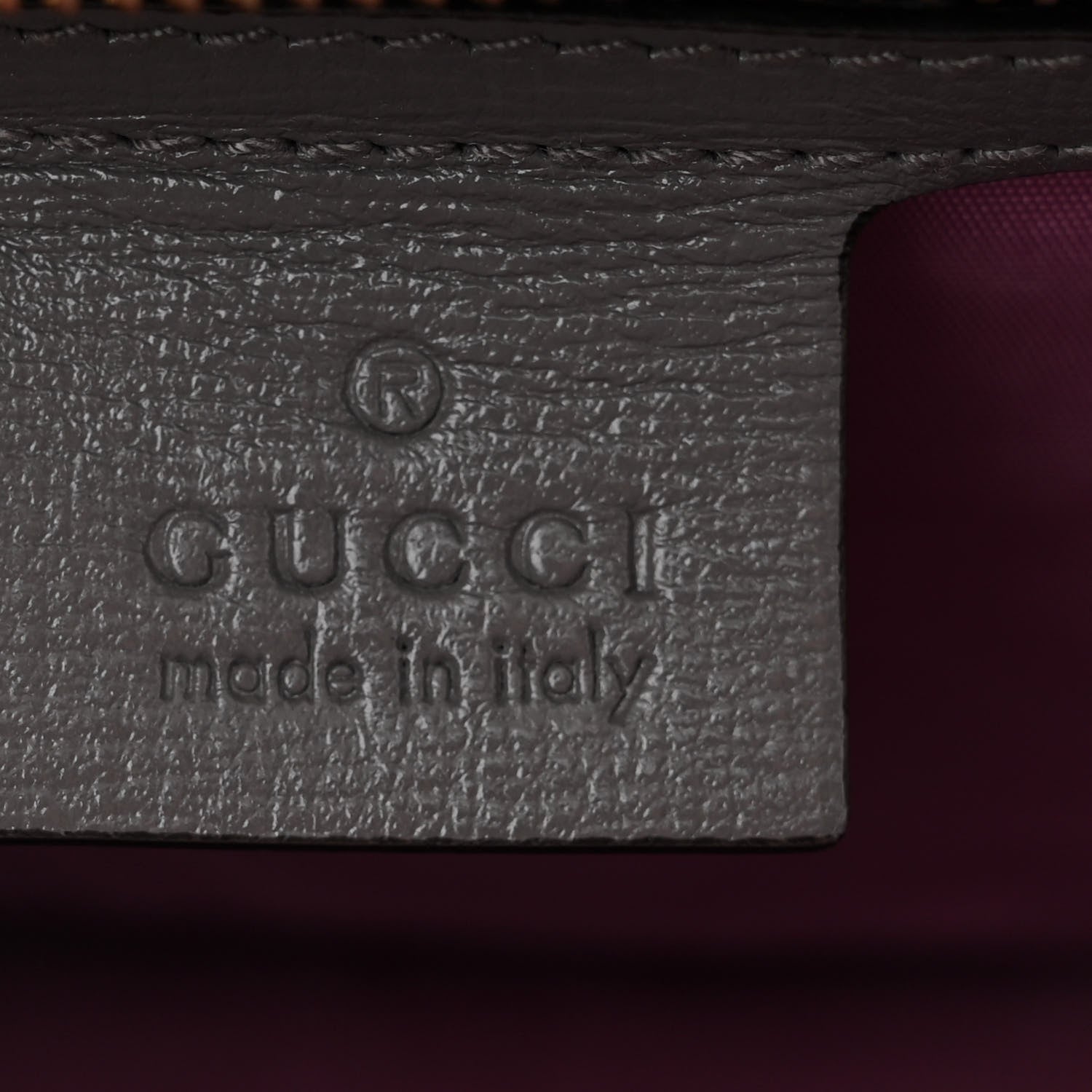 Gucci Textured Calfskin Small Torchon GG Ring Shoulder Bag Dusty Grey 6 of 10