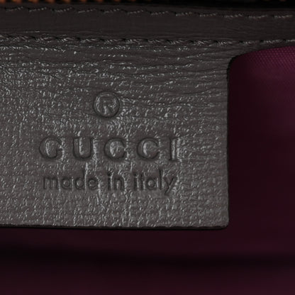 Gucci Textured Calfskin Small Torchon GG Ring Shoulder Bag Dusty Grey 6 of 10
