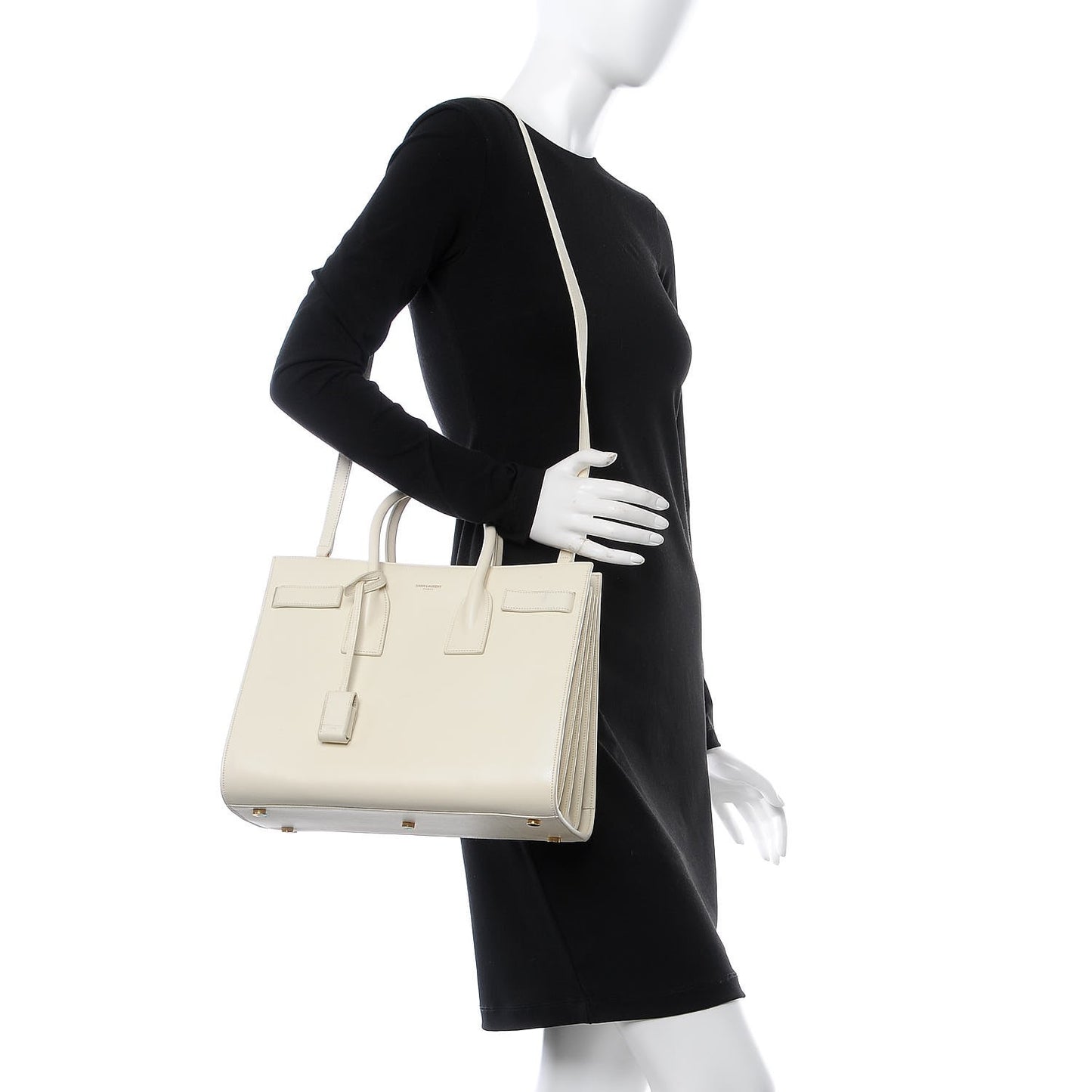 Grained Calfskin Small Sac De Jour Porcellana