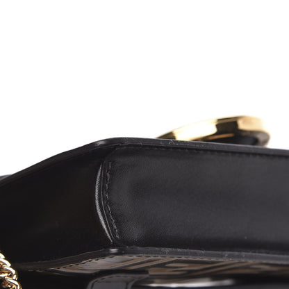 Fendi Vitello Liberty F is Fendi Bi-Color FF 1974 Embossed Envelope Belt Bag Maya Black 7 of 8