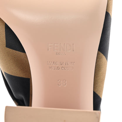 Fendi Silk FF Twist Mules 38 Tobacco 6 of 9