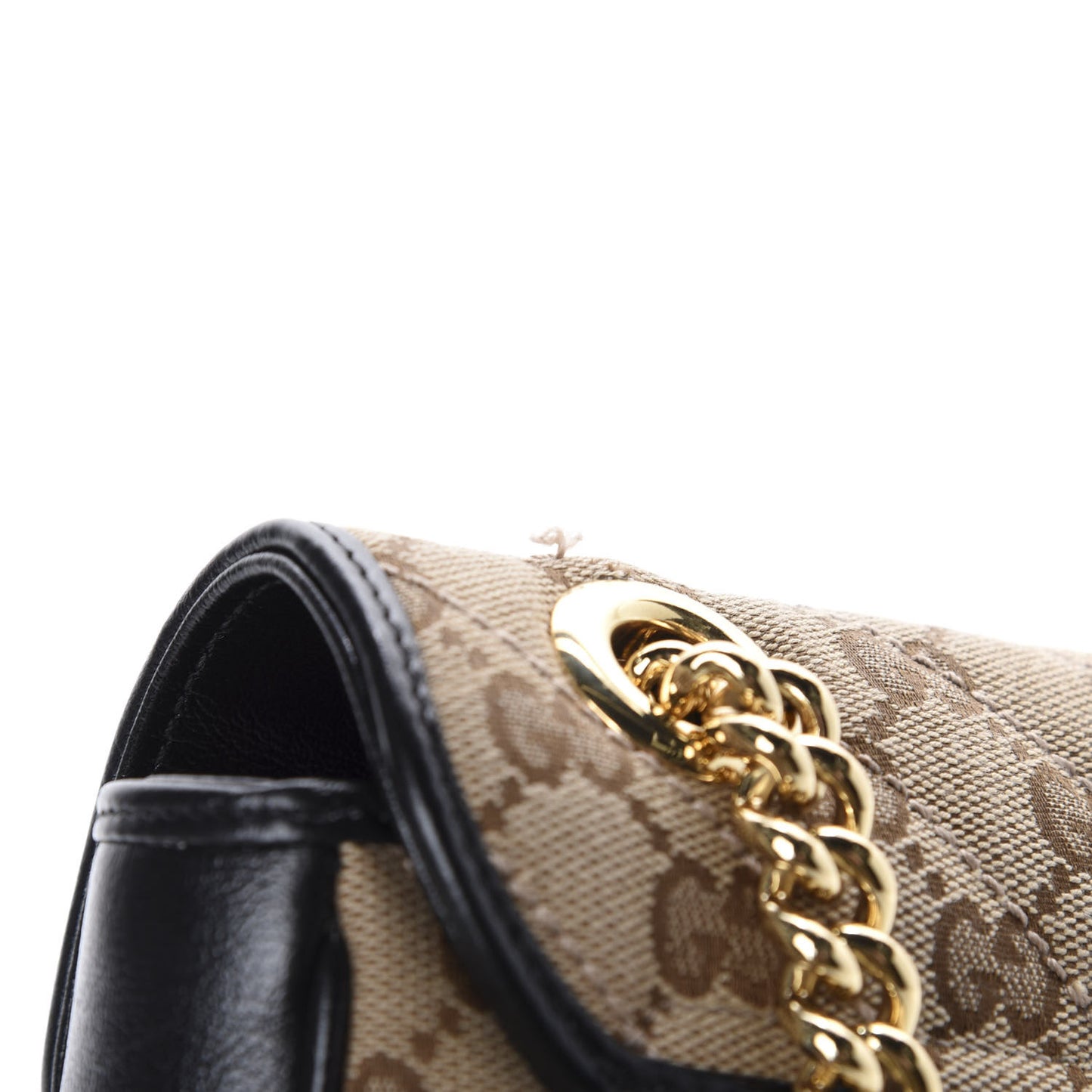 Monogram Matelasse Diagonal Mini GG Marmont Shoulder Bag Beige Black