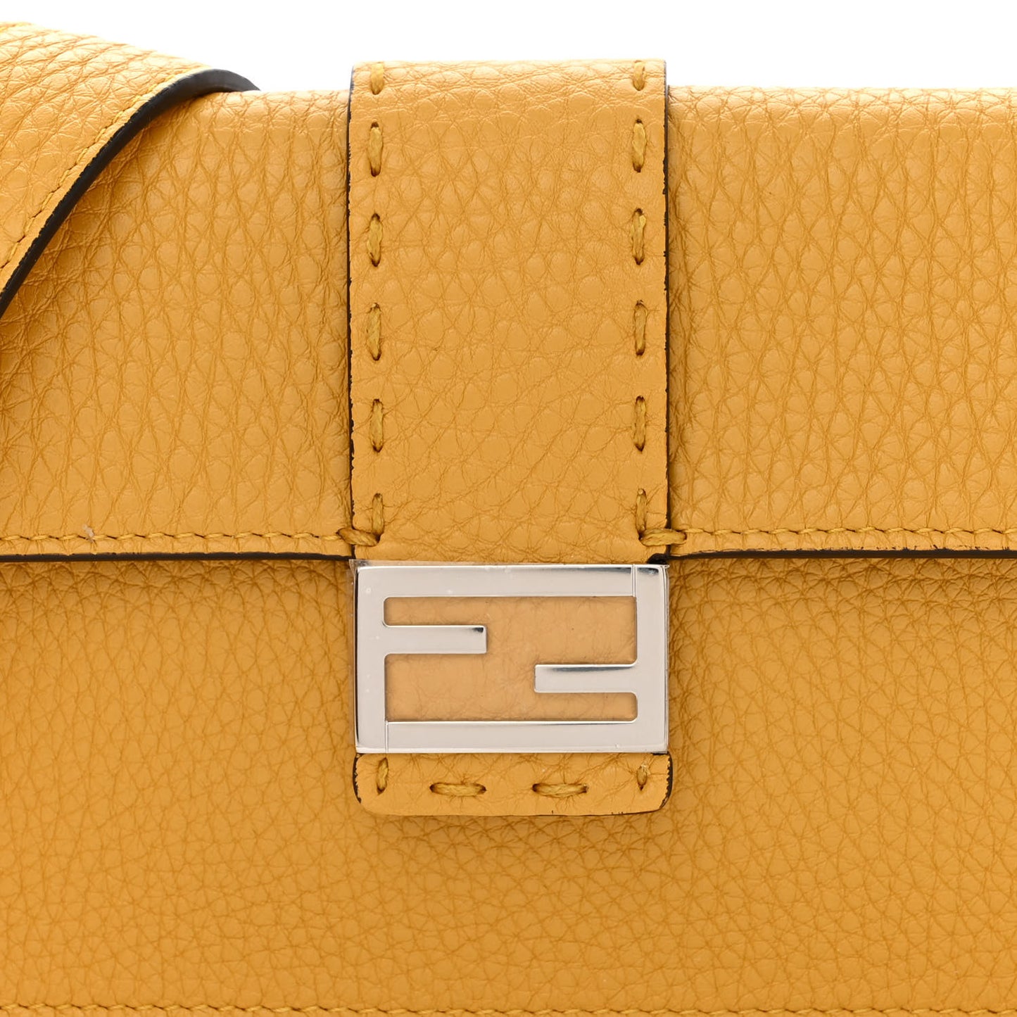 Cuoio Romano Selleria Baguette Belt Pouch Giallo Fendi