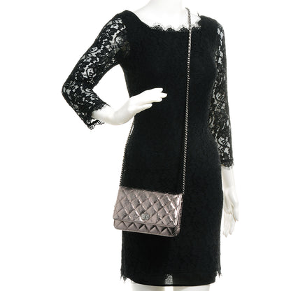 Chanel Aged Calfskin Quilted Reissue Wallet On Chain WOC Dark Silver 2 of 8