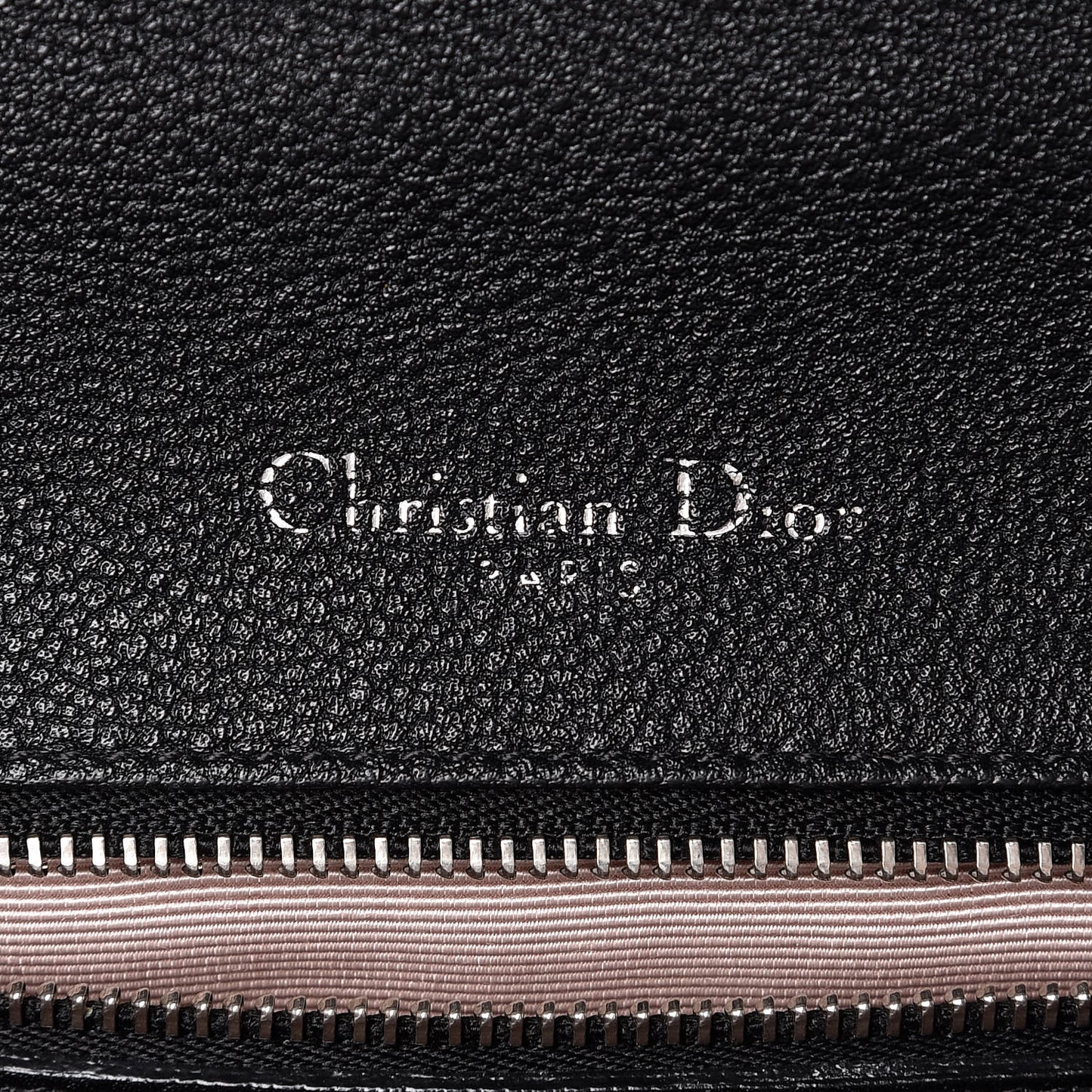 Grained Calfskin Medium Diorama Flap Bag Black