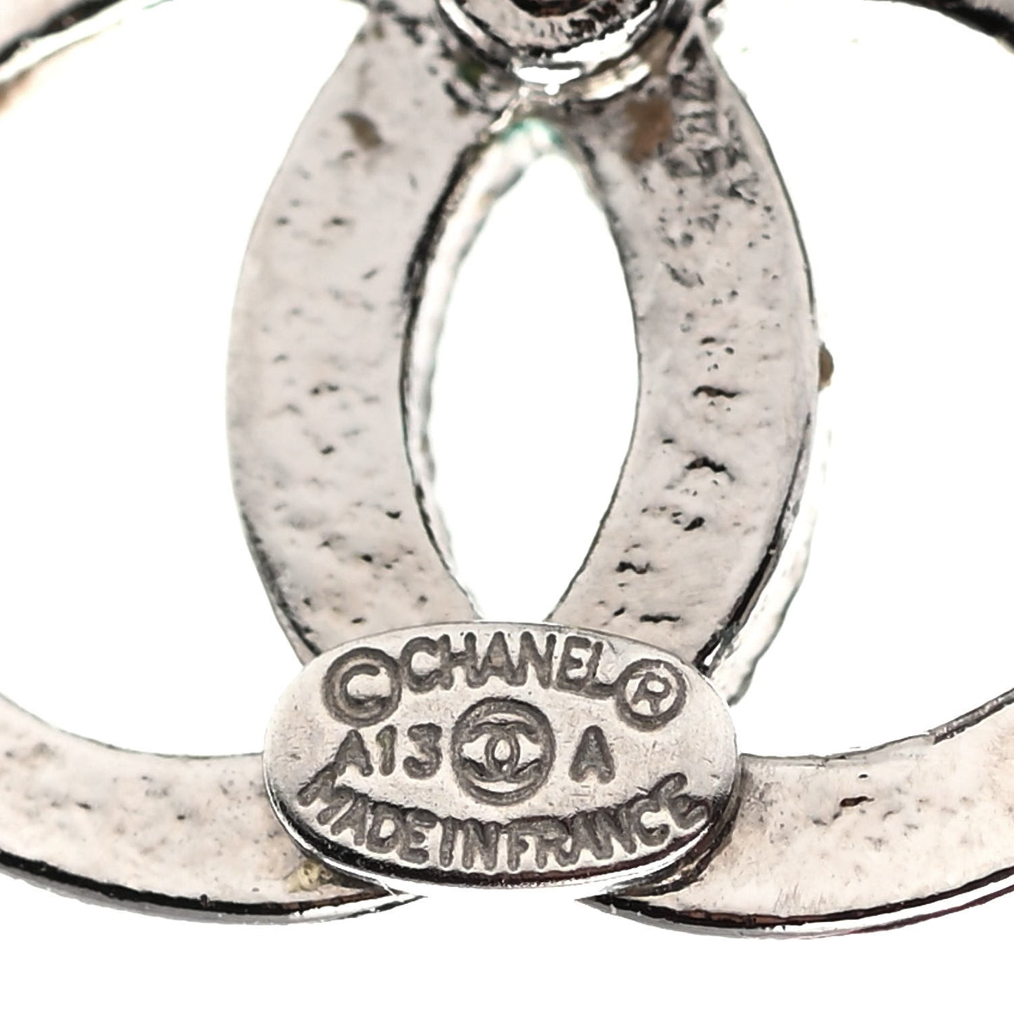 Crystal CC Earrings Silver