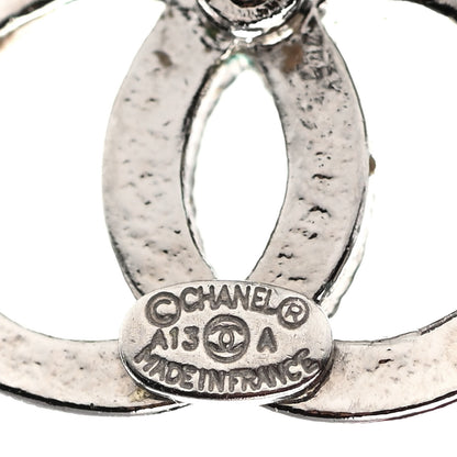 Chanel Crystal CC Earrings Silver 4 of 4