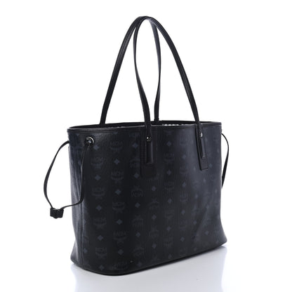 MCM Visetos Medium Liz Reversible Shopper Tote Black 2 of 8