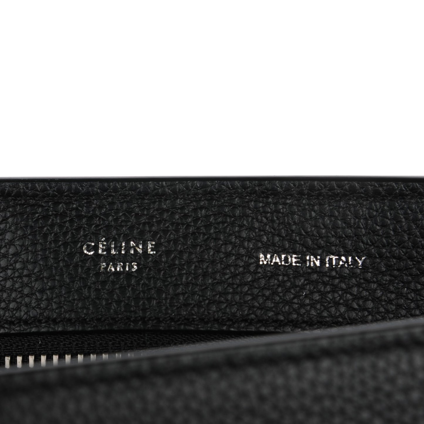 Drummed Calfskin Suede Medium Trapeze Black