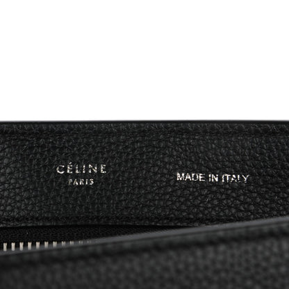 Celine Drummed Calfskin Suede Medium Trapeze Black 6 of 7
