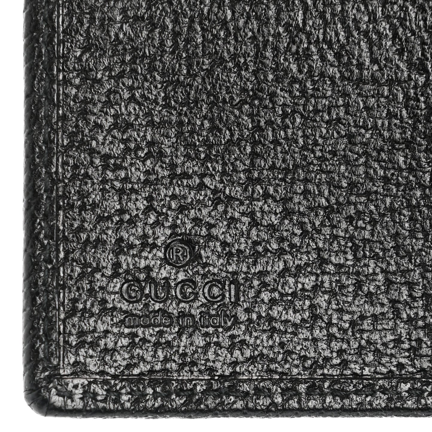 Monogram Metal Bar Compact Flap Wallet Black