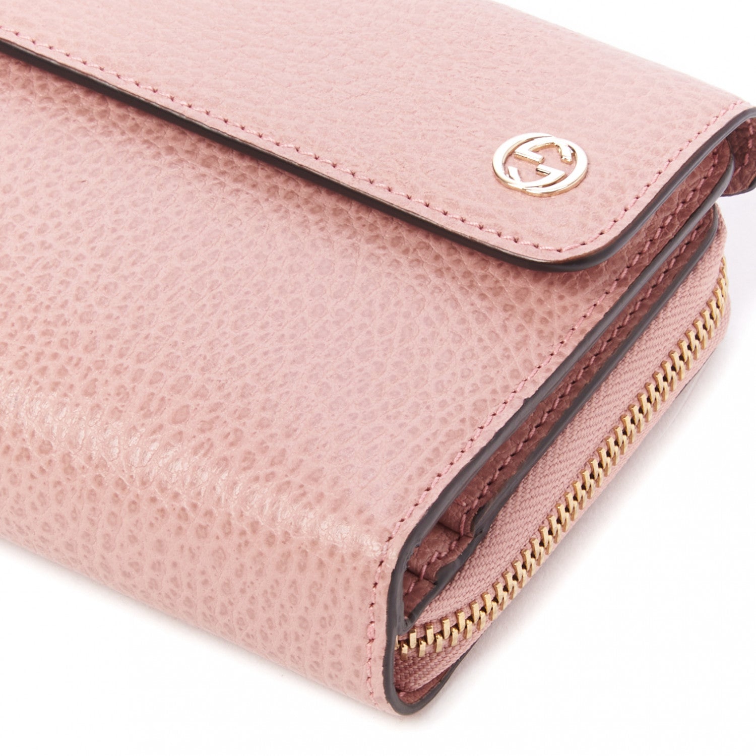 Gucci Dollar Calfskin Interlocking G Continental Wallet Soft Pink 4 of 8